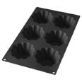 MOLDE GOURMET MULTICAVIDADES BRIOCHETTE 6 CAV NEGRO TRANSPAREMTE